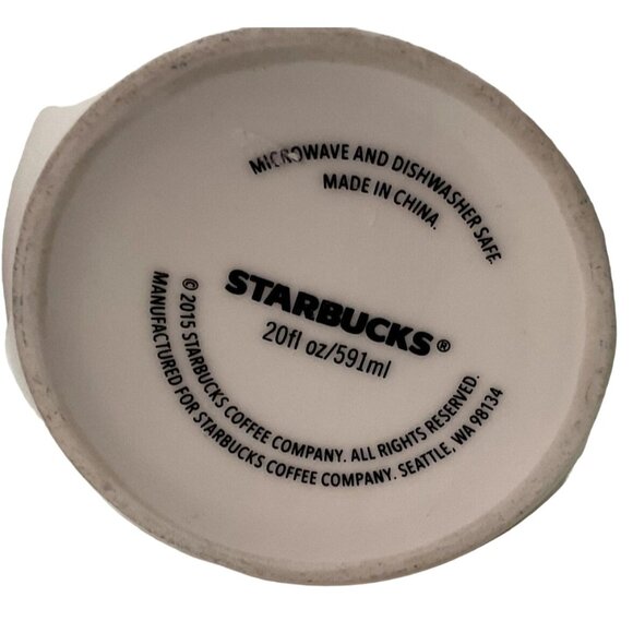 STARBUCKS BARRISTA MUG CUP WHITE W/BLACK CLASSIC LOGO 10oz 4" TALL JAVA TEA 2019 - Picture 5 of 5